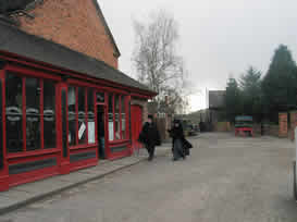 staff in Victorian costume